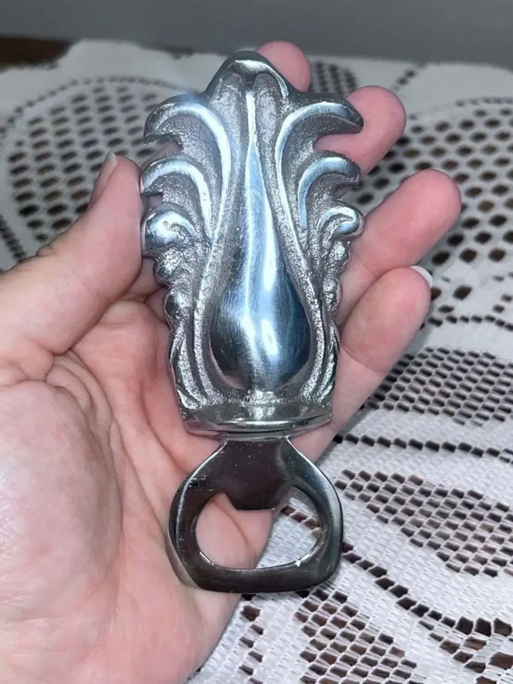 Vintage Metal Decorative Leaf and Scroll Bottle Opener Made in India